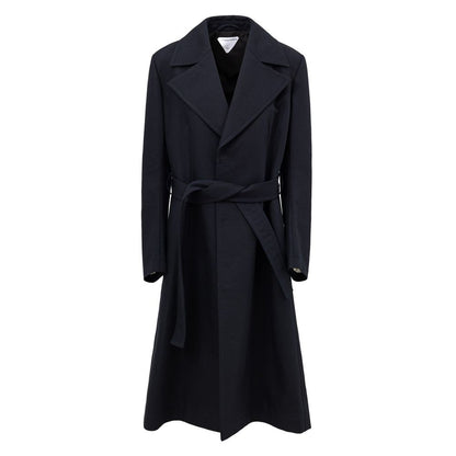 Bottega Veneta Blue Cotton Trench Coat