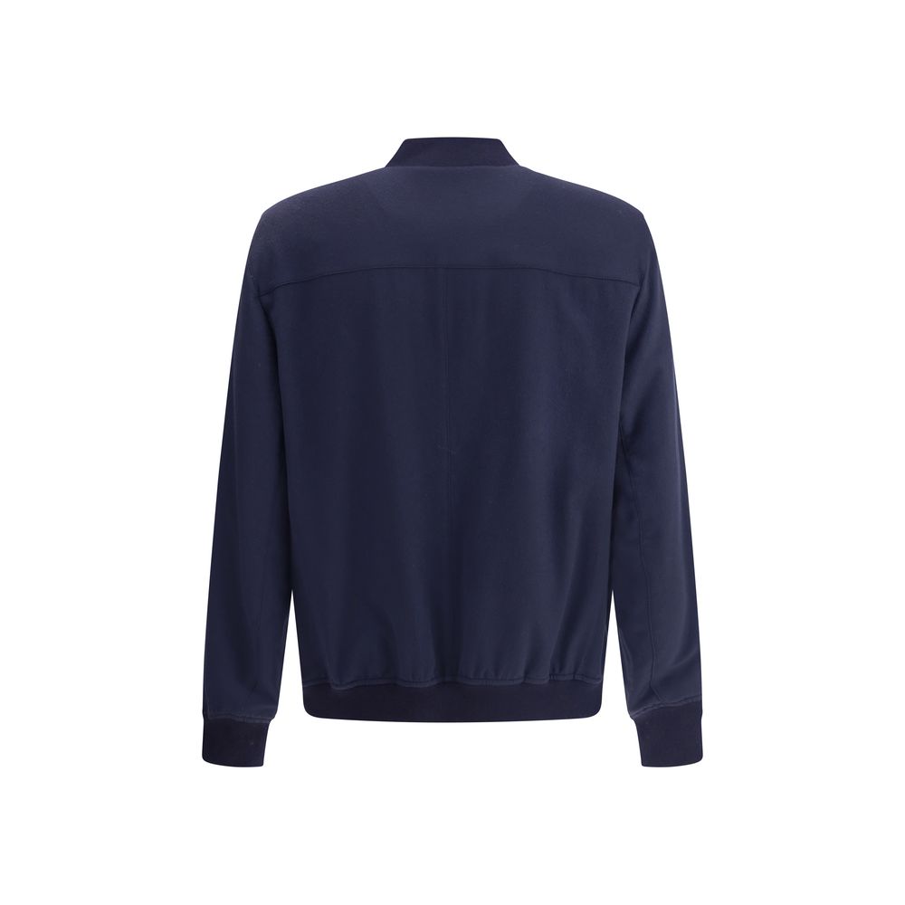 Brunello Cucinelli Blue Cashmere Bomber