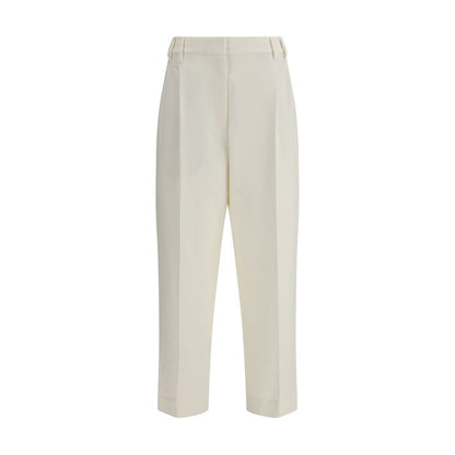 Brunello Cucinelli White Cotton Chino Pants