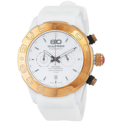 Bultaco White Rubber Sport Watch Bultaco