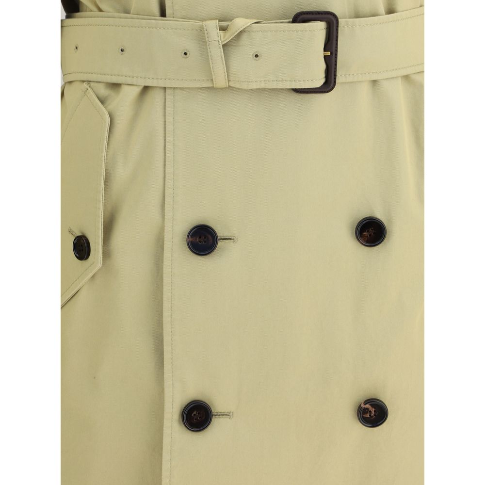 Burberry Beige Cotton Coat Burberry