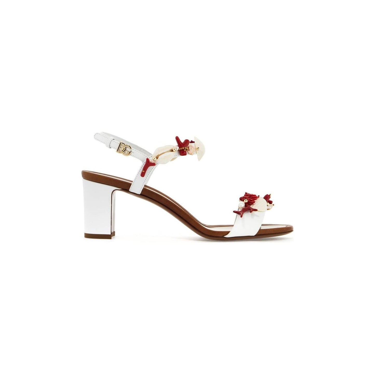 Dolce & Gabbana "nappa sandals with coral embellishments Sandals Dolce & Gabbana