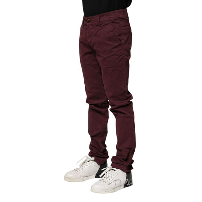 CYCLE Maroon Cotton Stretch Skinny Fit Men Denim Jeans CYCLE