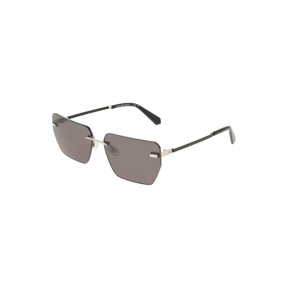 Calvin Klein Gray Metal Men Sunglasses