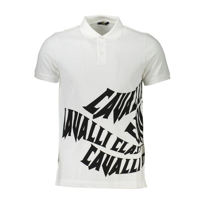 Cavalli Class Bianco Cotton Men Polo