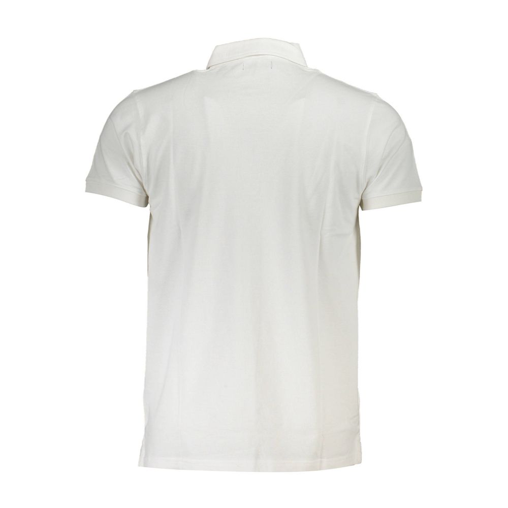 Cavalli Class White Cotton Men's Polo Shirt