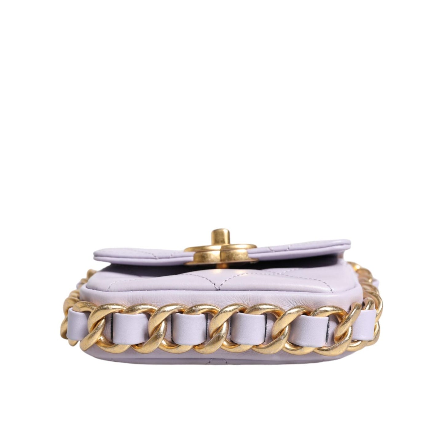 Chanel Blue Quilted Calfskin Framing Chain Flap Mini crossbody Bag Chanel