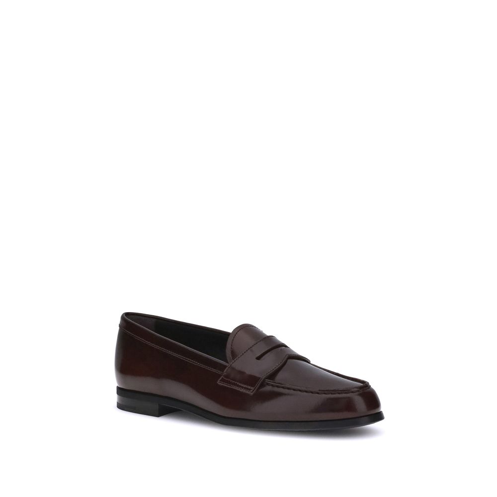 Church's Brown Calf Leather Bos Taurus Slip-On Loafers Church's