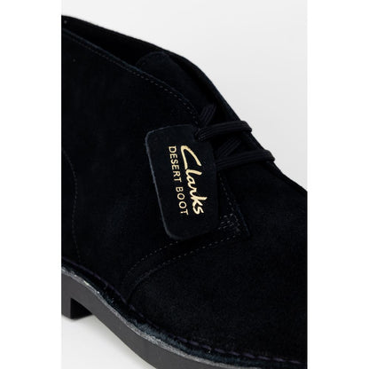 Clarks Black Leather Lace-Up Boots Clarks