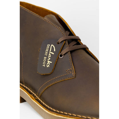 Clarks Brown Leather Lace-Up Boots Clarks