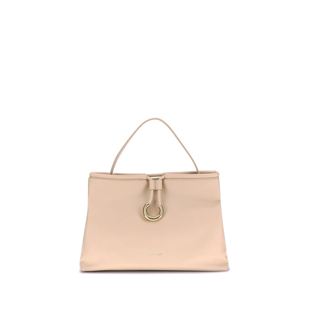 Coccinelle Cream Calf Leather Bos Taurus Handbag Coccinelle