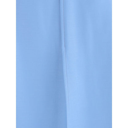 Crida Milano Light Blue Wool Midi Skirt