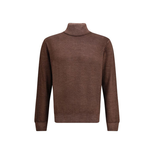 Cruciani Brown Wool Turtleneck Cruciani