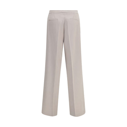 Cruna Beige Polyester Casual Pants Cruna