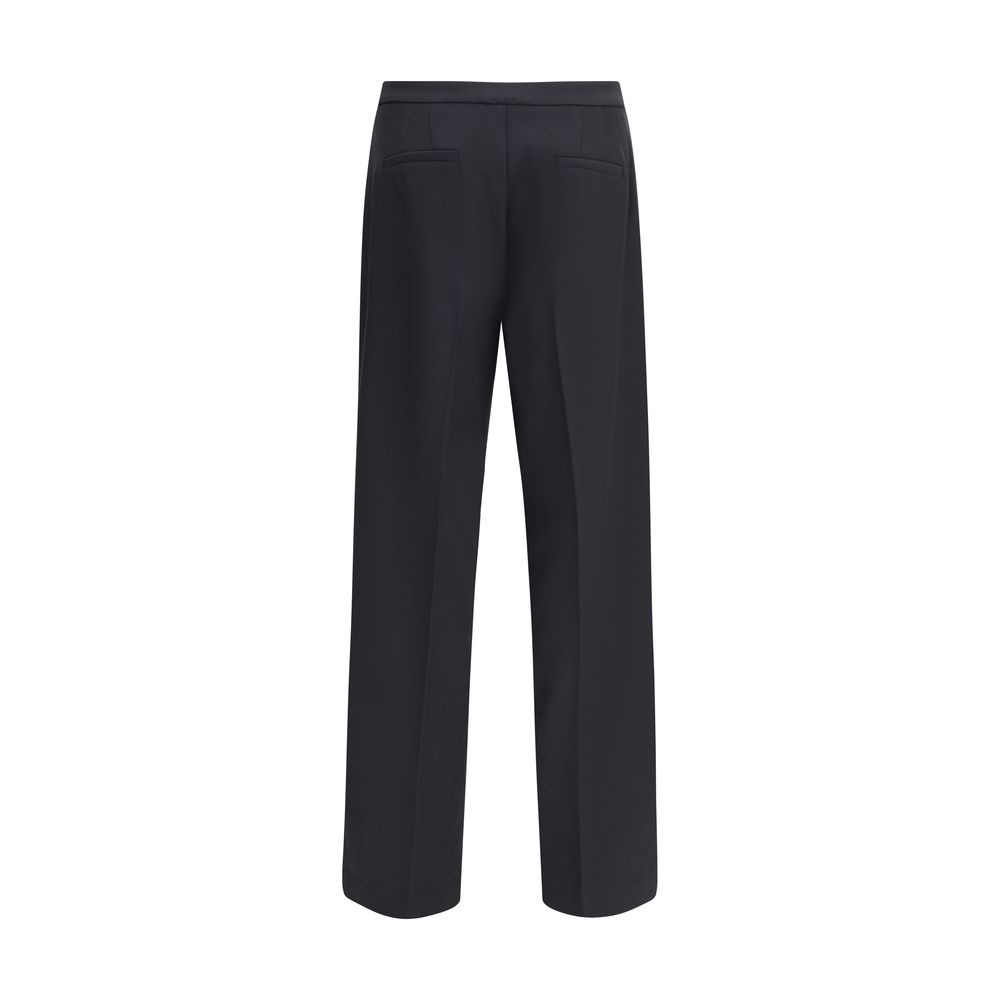 Cruna Black Polyester Casual Pants Cruna