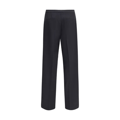 Cruna Black Polyester Casual Pants Cruna