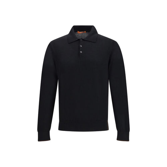 Cruna Black Wool Sweatshirt Cruna