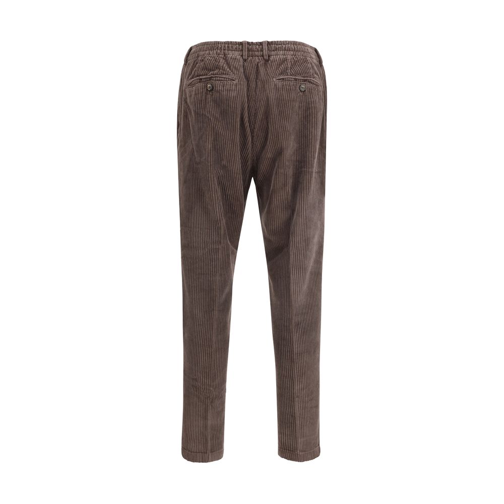 Cruna Brown Cotton Casual Pants Cruna