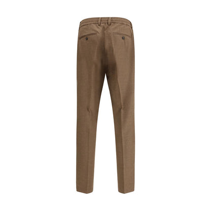 Cruna Brown Fleece Wool Casual Pants Cruna
