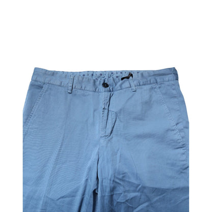 Daniele Alessandrini Blue Cotton Mid Waist Straight Men Denim Jeans Daniele Alessandrini