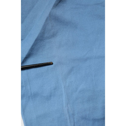 Daniele Alessandrini Blue Cotton Mid Waist Straight Men Denim Jeans Daniele Alessandrini