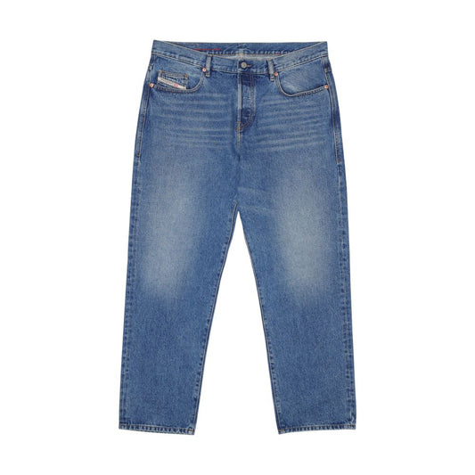 Diesel Blue Cotton Relaxed Fit Jeans Diesel