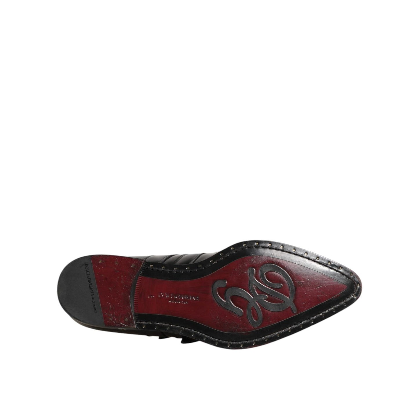 Dolce & Gabbana Black Blue Embellished MONKSTRAP Dress Shoes Dolce & Gabbana