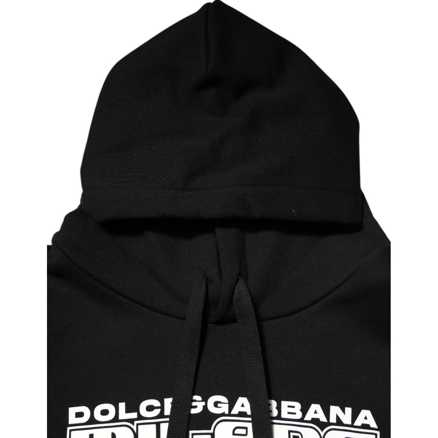 Dolce &amp; Gabbana Black Cotton DG Milano Logo Print Hoodie Sweater