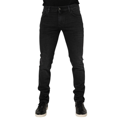 Dolce & Gabbana Black Cotton Skinny Men Denim Trouser Jeans Dolce & Gabbana