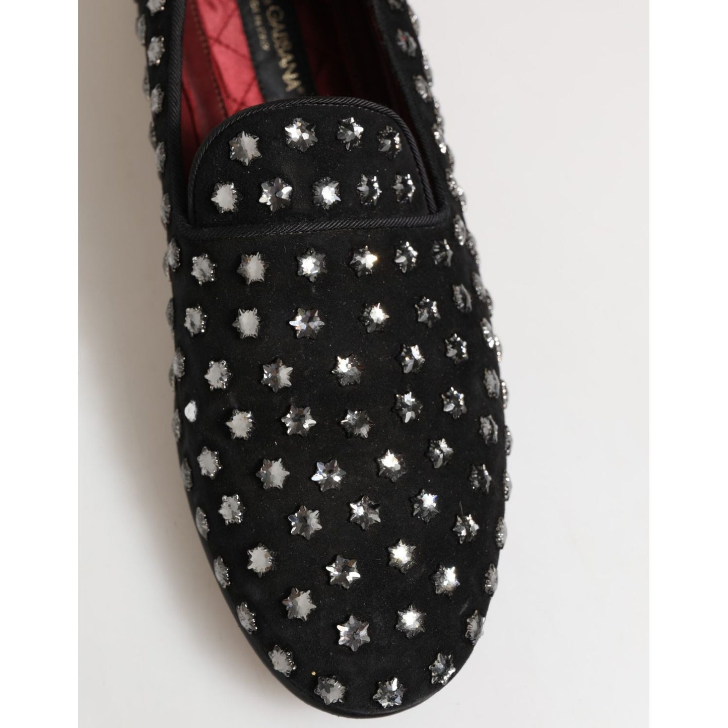 Dolce & Gabbana Black Crystal Embellished Loafers Dress Shoes Dolce & Gabbana