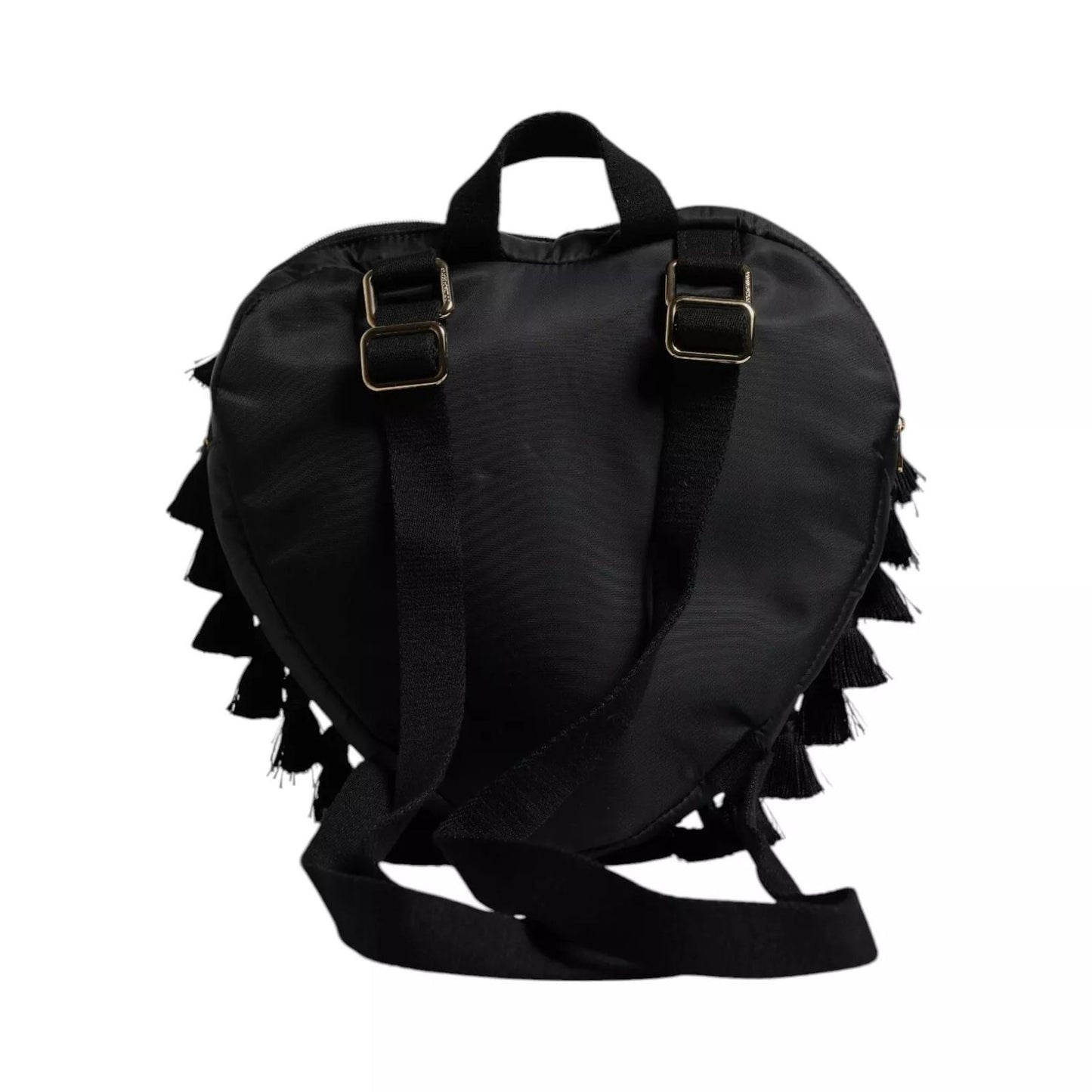 Dolce & Gabbana Black Heart L'Amore Patch Embellished Kids Backpack