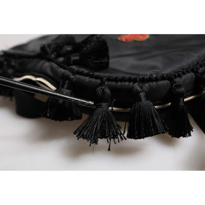 Dolce & Gabbana Black Heart L'Amore Patch Embellished Kids Backpack