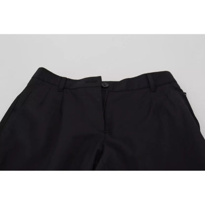 Dolce & Gabbana Black High Waist Skinny Trouser STAFF Pants