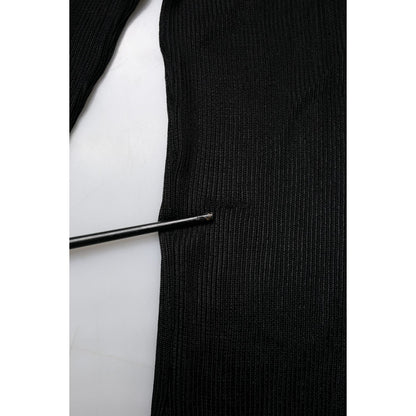 Dolce & Gabbana Black Knit Long Sleeves Turtleneck Slim Top