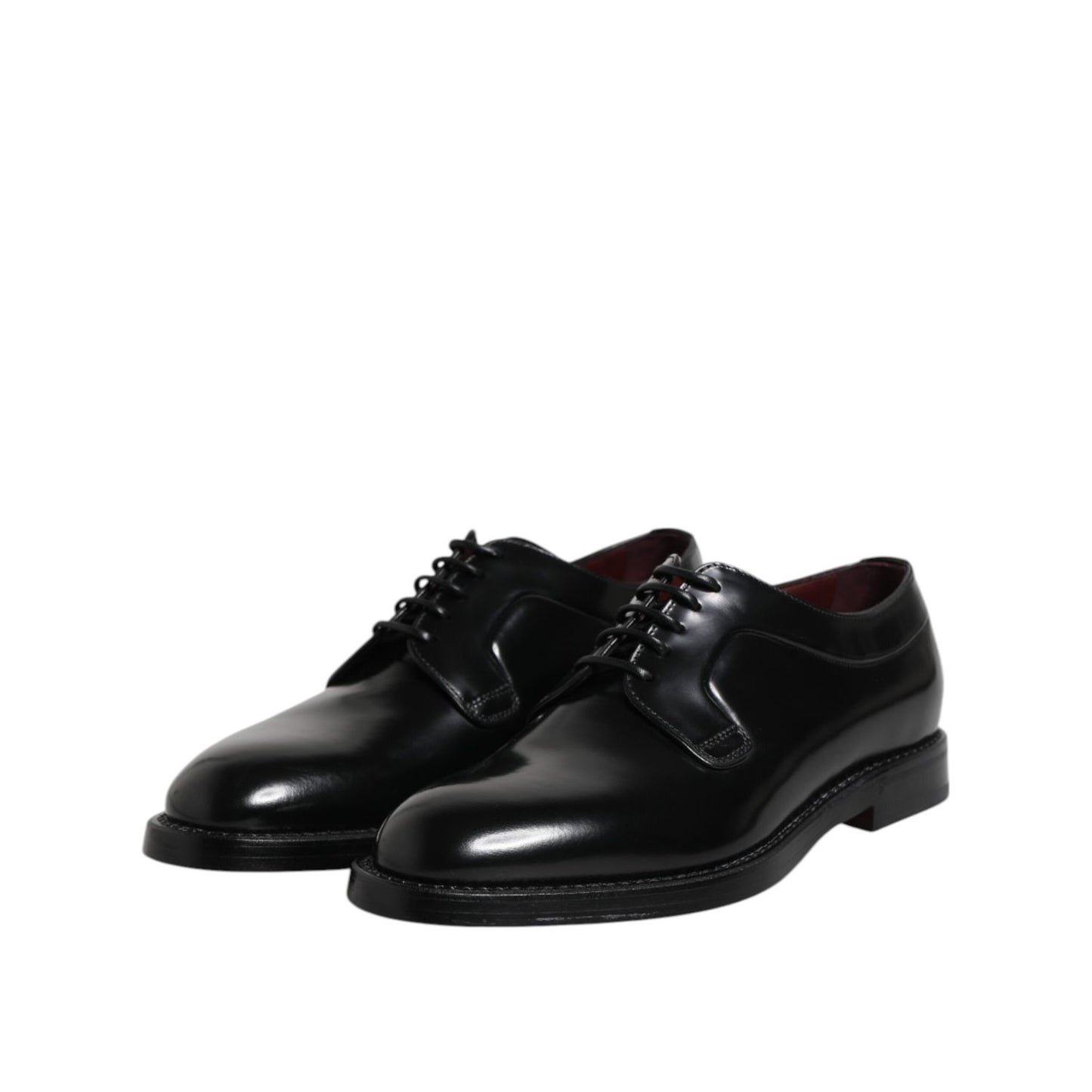 Dolce &amp; Gabbana Black Leather Lace Up Derby Dress Formal Shoes