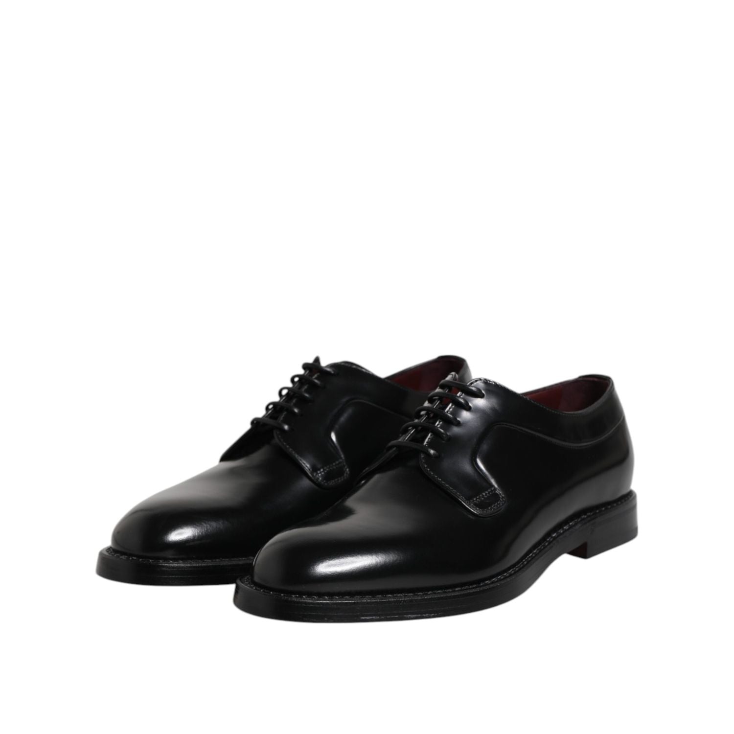 Dolce &amp; Gabbana Black Leather Lace Up Derby Dress Formal Shoes