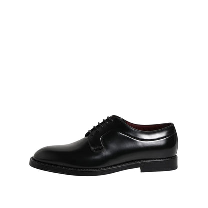Dolce &amp; Gabbana Black Leather Lace Up Derby Dress Formal Shoes