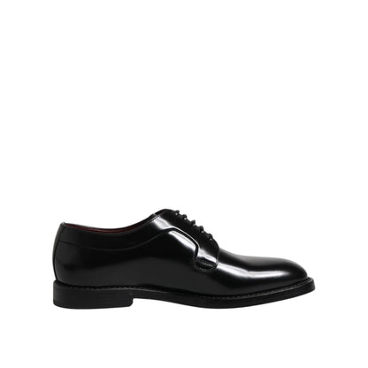 Dolce &amp; Gabbana Black Leather Lace Up Derby Dress Formal Shoes