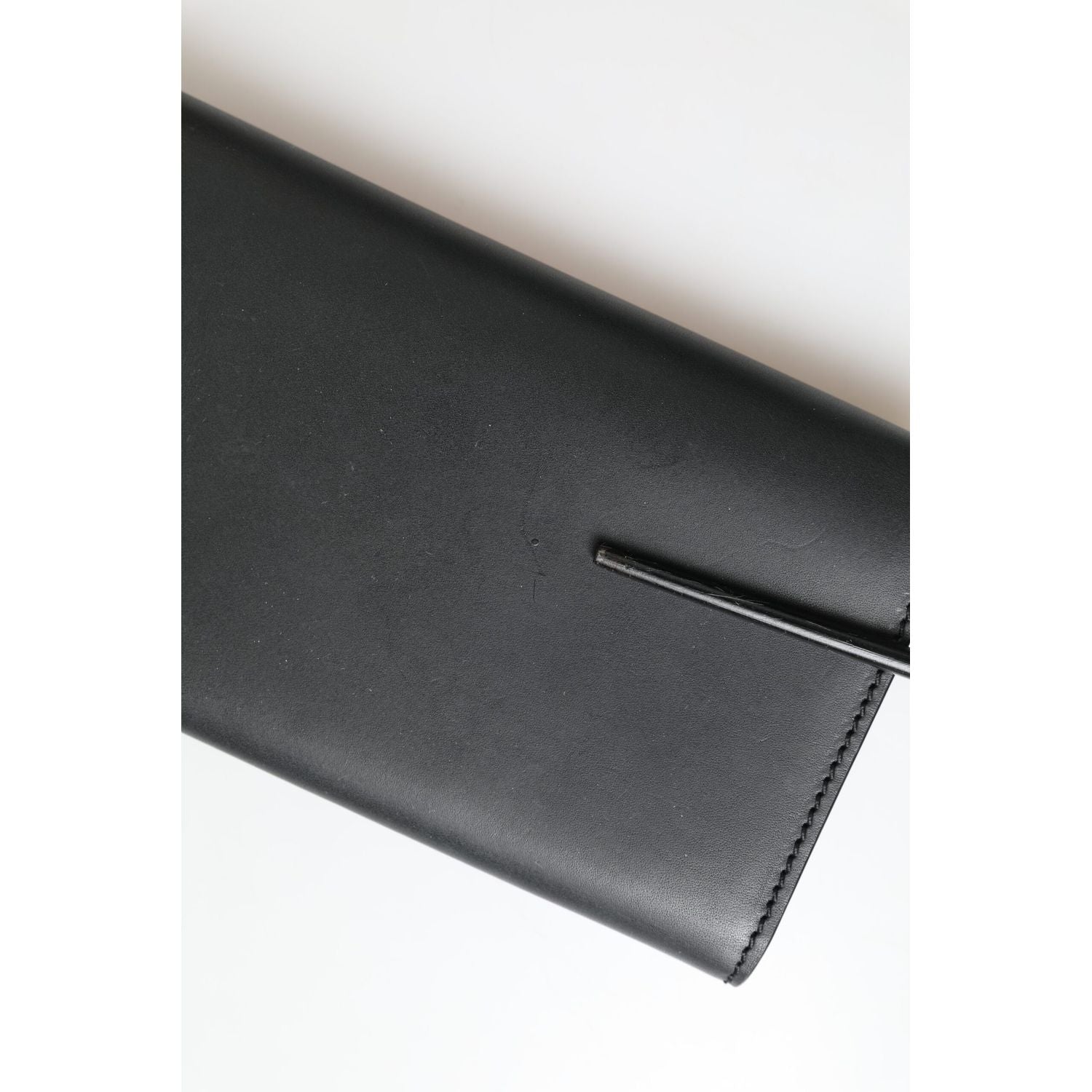 Dolce & Gabbana Black Leather Logo Embossed Mini Bifold Wallet Borse Bag