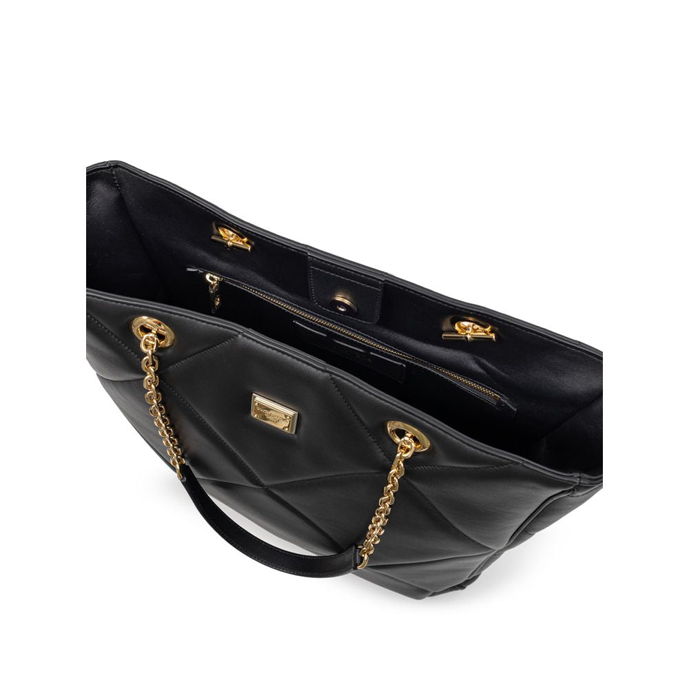 Dolce & Gabbana Black Leather Tote Bag