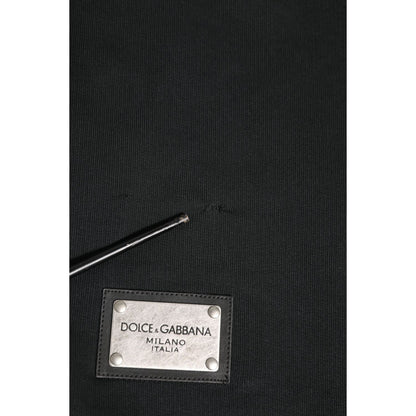 Dolce & Gabbana Black Logo Full Zip Hooded Men Sweatshirt Sweater Dolce & Gabbana