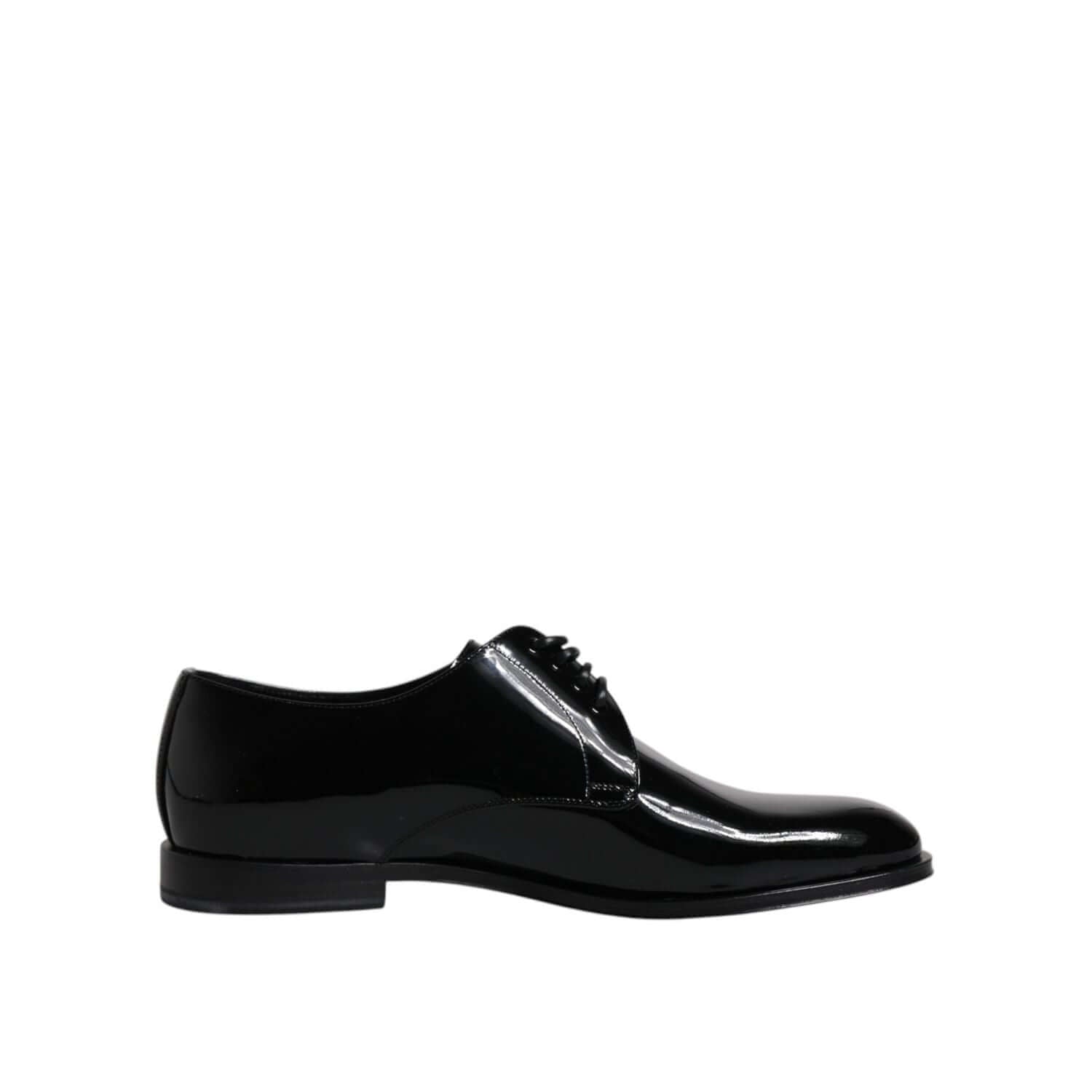 Dolce & Gabbana Black Patent Leather Derby Formal Dress Shoes