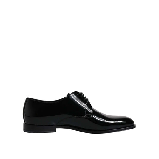Dolce & Gabbana Black Patent Leather Derby Formal Dress Shoes Dolce & Gabbana