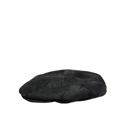 Dolce & Gabbana Black Polyester Newsboy Men Cloth Capello Hat