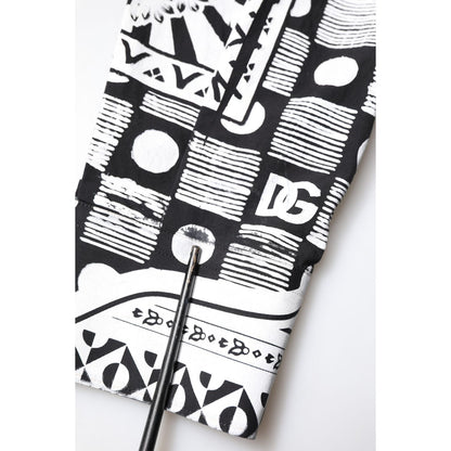 Dolce & Gabbana Black White Bandana MARTINI Casual Shirt