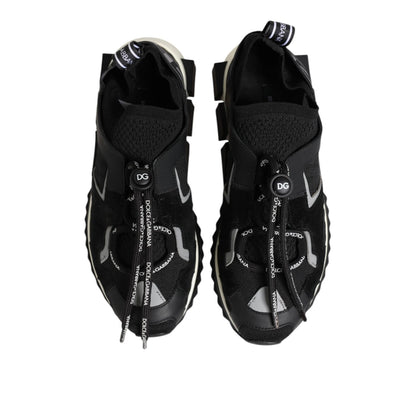 Dolce & Gabbana Black White Logo Sorrento Sneakers Shoes