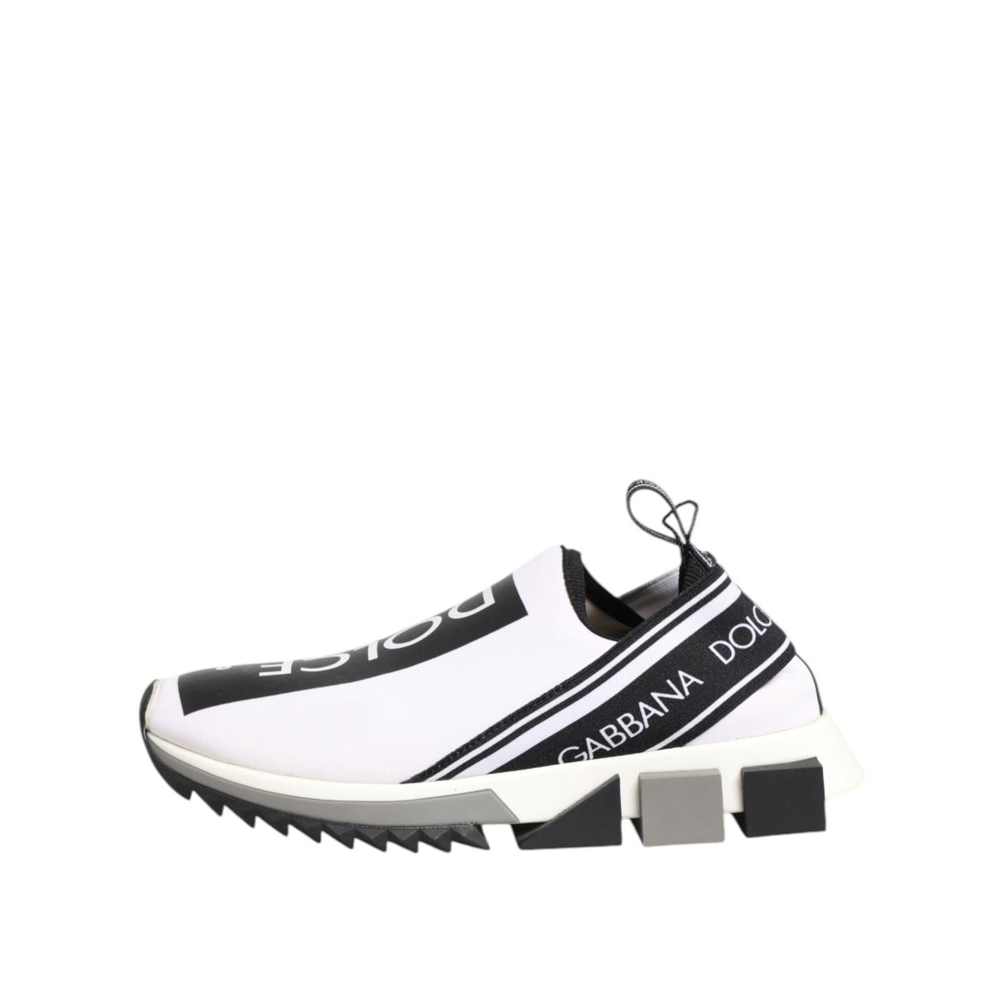 Dolce & Gabbana Black White Slip On Sorrento Sneakers Shoes