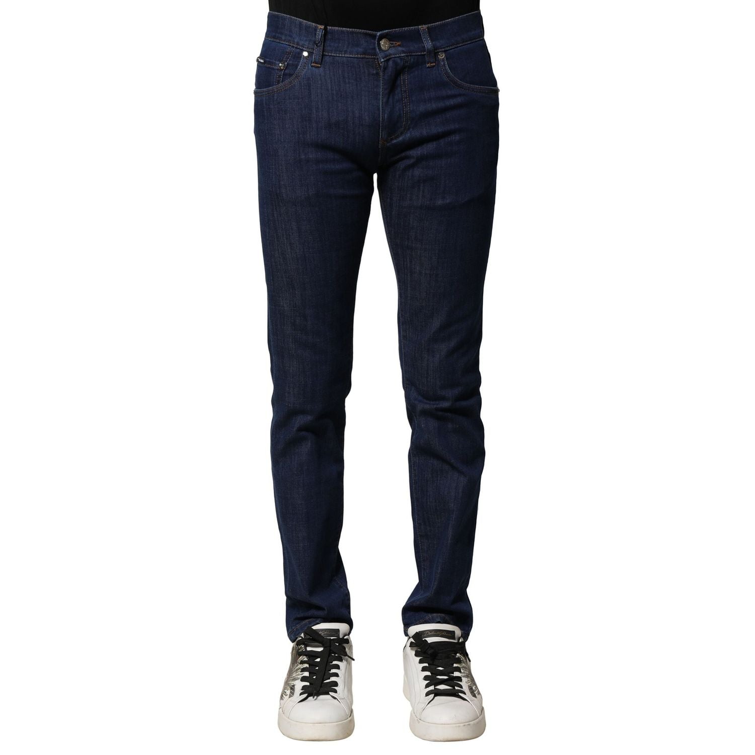 Dolce & Gabbana Blue Cotton Stretch Skinny Men Denim Jeans