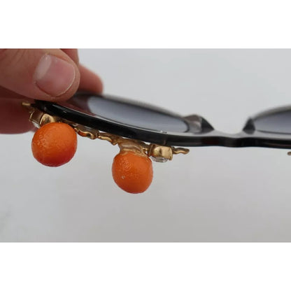 Dolce & Gabbana DG4283B Acetate Crystals Orange Applique Sunglasses