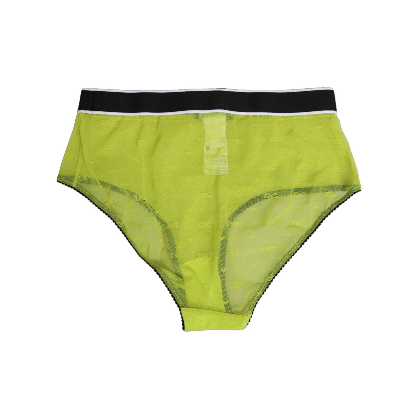 Dolce & Gabbana Green Nylon Logo Waistband Brief Panty Underwear